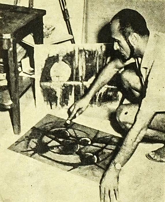 Jean Khalife in his studio, 1964
