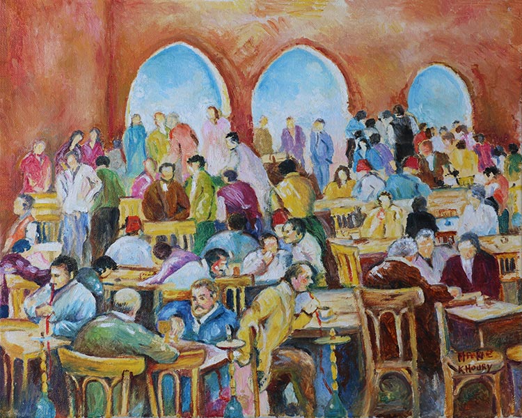 Morning in the coffee shop45x35